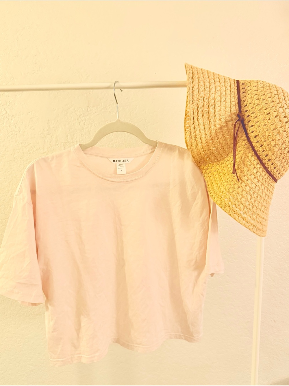 Athleta Pale Pink Crewneck Tee